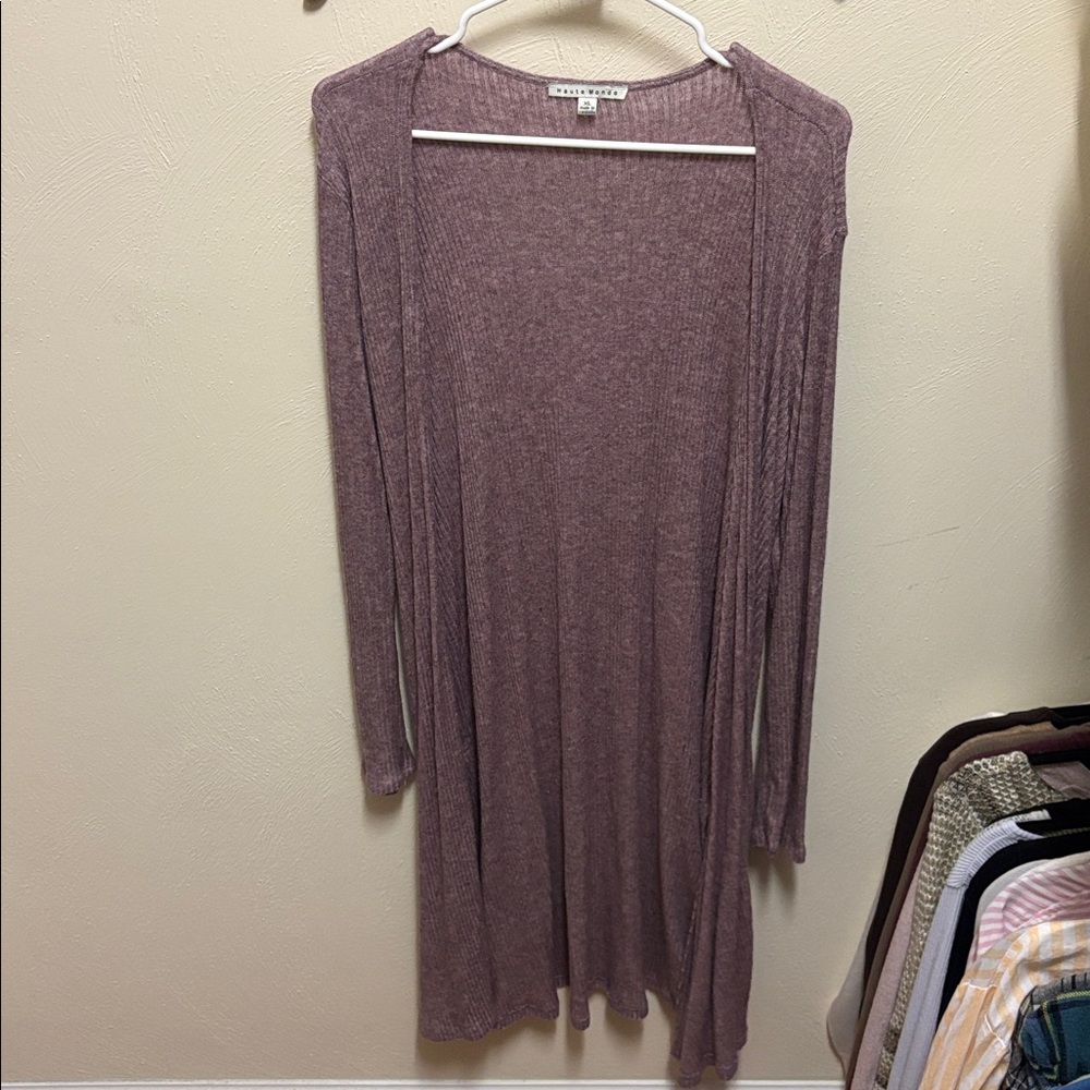 Haute Monde Lavender Knit Cardigan